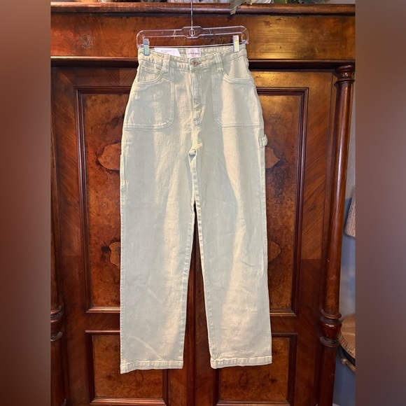 NWT Abrand- Carrie Carpenter Jeans in Color Sage. Size 26 - Picture 1 of 12